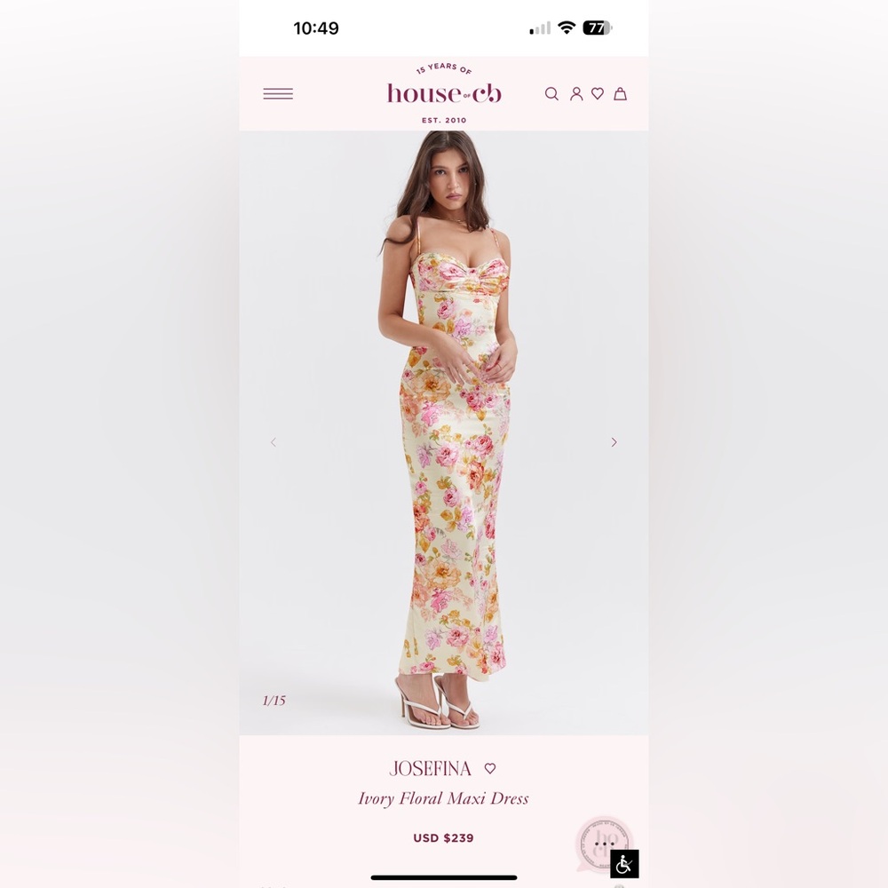 House of CB Floral Ivory Gown